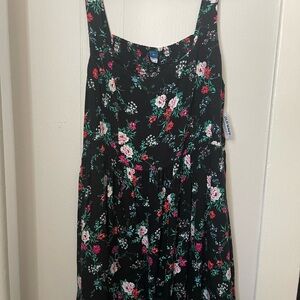 Old Navy Black Floral Dress